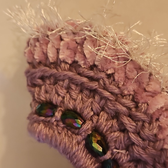 Balletcore Tutu Scrunchie Handmade Purple Ballerina Bun accessory Upcycled Beads - Picture 11 of 17